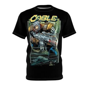 Cable Graphic Black T-Shirt